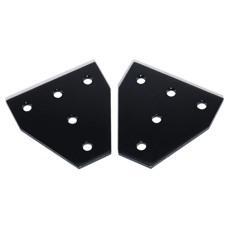 Boeray 10pcs 2020 Series 5 Hole Surface Anodic Oxidation T Shape Plate Outside Corner Bracket Aluminum Profile Connector Set with 50pcs T Nut + 50pcs Hex Screw + 1pcs Wrench Black - Image 5